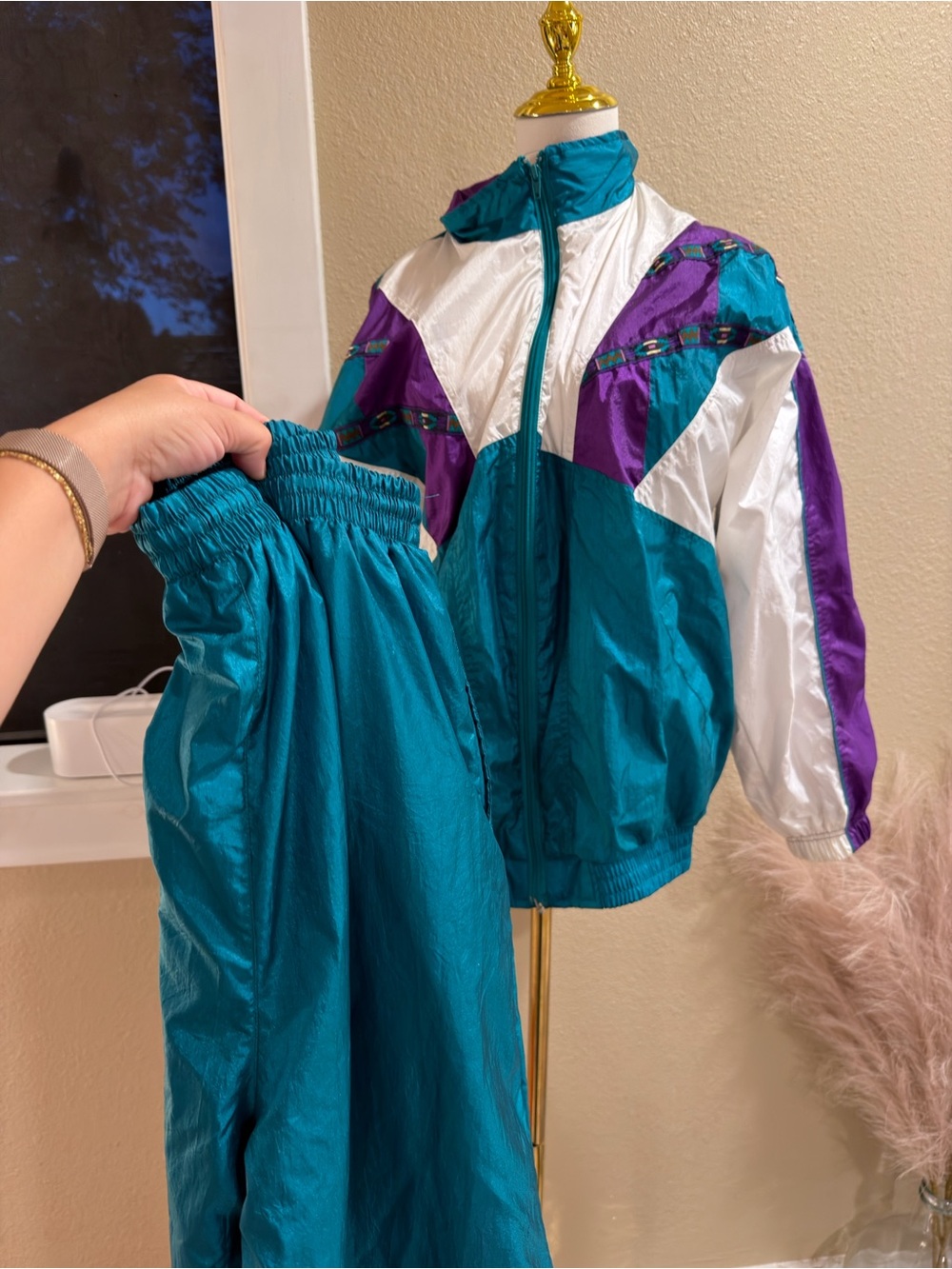 Prospirit Teal, Purple & White Retro Track Set